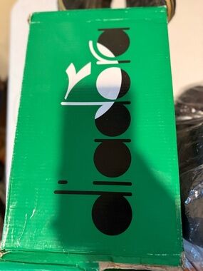 Diadora Shoe Box in Bright Green with Black Logo